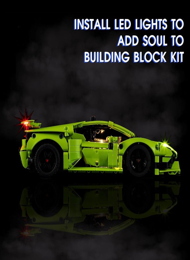 Vaodest مصباح LED من Vaodest لمجموعة Lego Lamborghini Huracán Tecnica 42161، تصميم وتكوين متوافق مع الموديل 42161 (مصباح LED فقط، وليس مجموعة مكعبات البناء). - Image 3